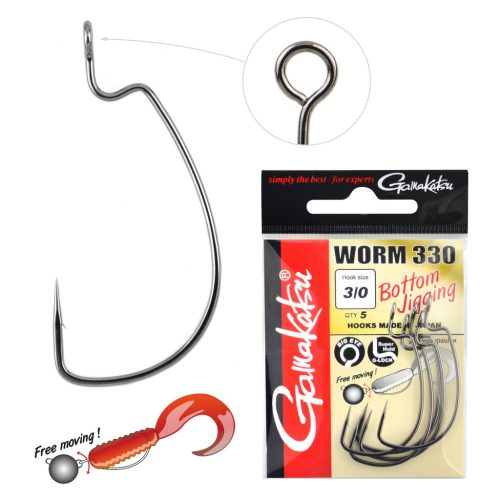 Gamakatsu Worm-330 Bottom Jigging 4-es horog 6 db / csomag